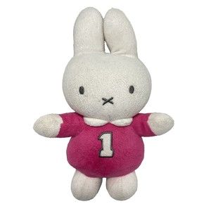 Miffy Bunny Rabbit Plush 9 Inch Stuffed Animal Toy Rattle Pink White